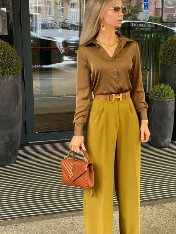 Camisa Social Feminina de Botões na Amazon