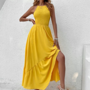 Vestido Amarelo Sinuante